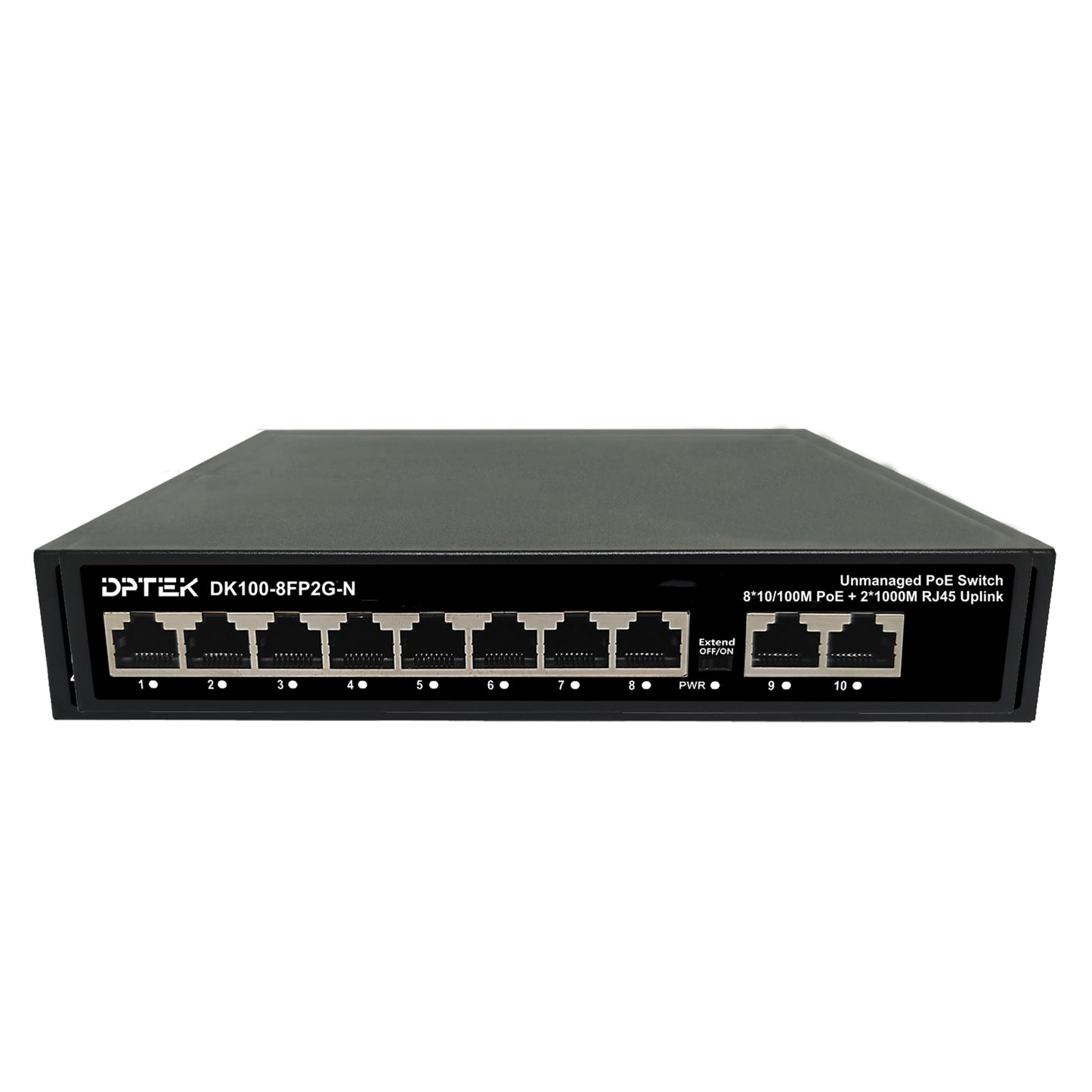 DPTEK 8 Port 100Mbps PoE + 2 Port Gigabit