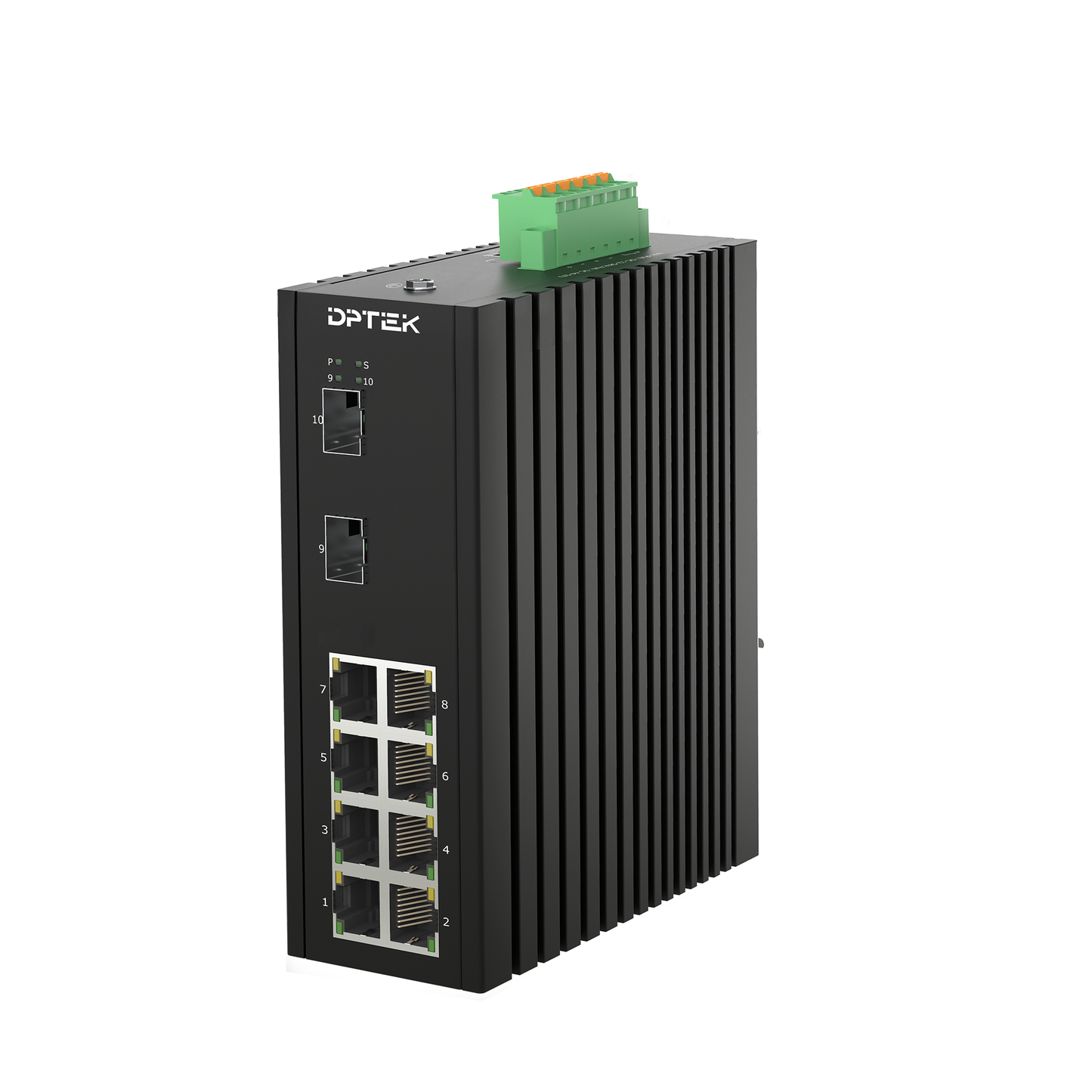 Industrial DPTEK 8 Port Gigabit L2 PoE +2 SFP